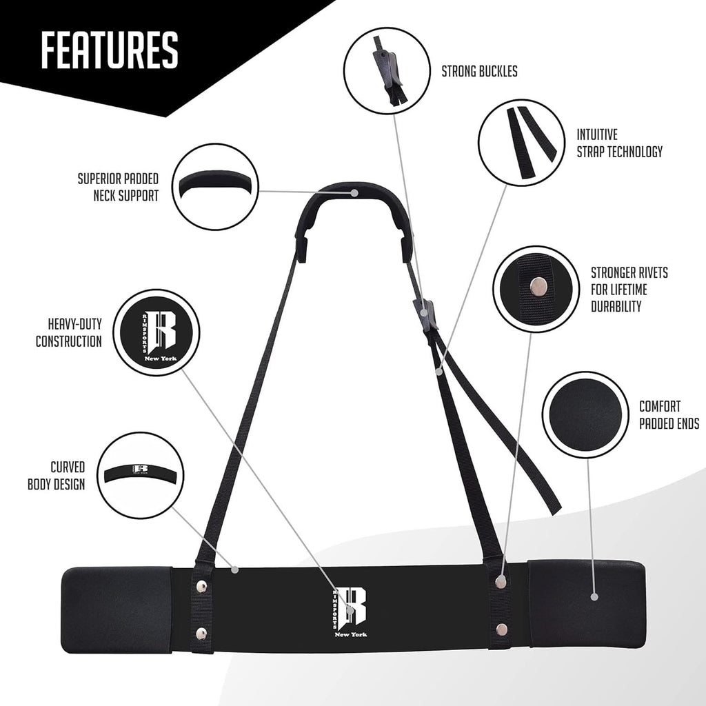 Heavy Duty Aluminum Bicep Curl Isolator, Adjustable Strap with Neck & Elbow Pads, Travel-friendly Preacher Curl Alternative for Home Gym – Arm Blaster for - product image 3