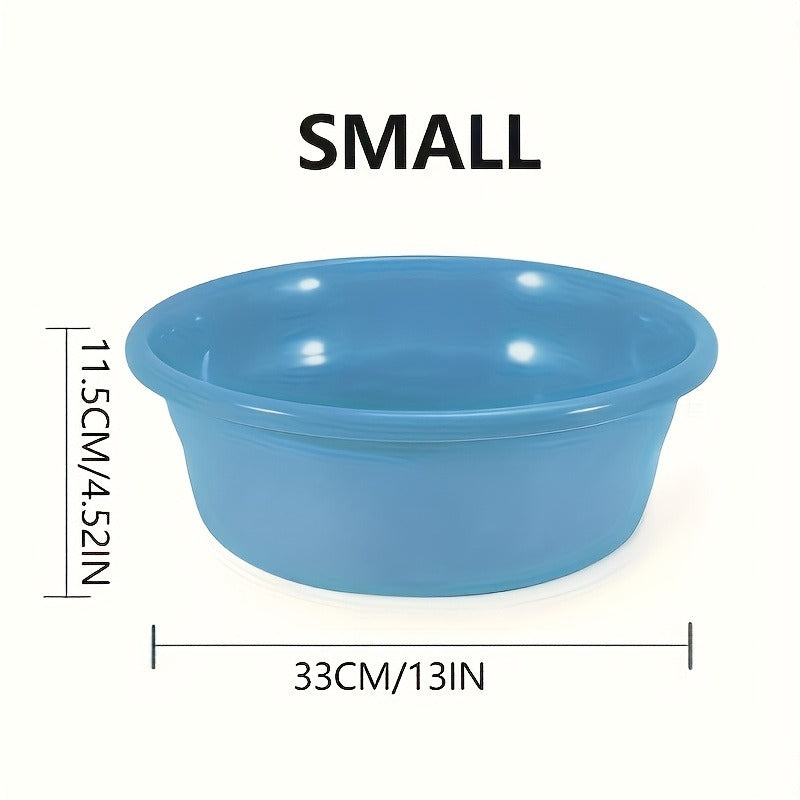Plastic Wash Basin 12 Quart Stackable Round Tub | Portable Household Washing Bowl for Kitchen, Camping, Face Washing, Fruit & Vegetable Cleaning, Dish Washing & Bottle Rinsing, 4 Colors, Small to Oversized