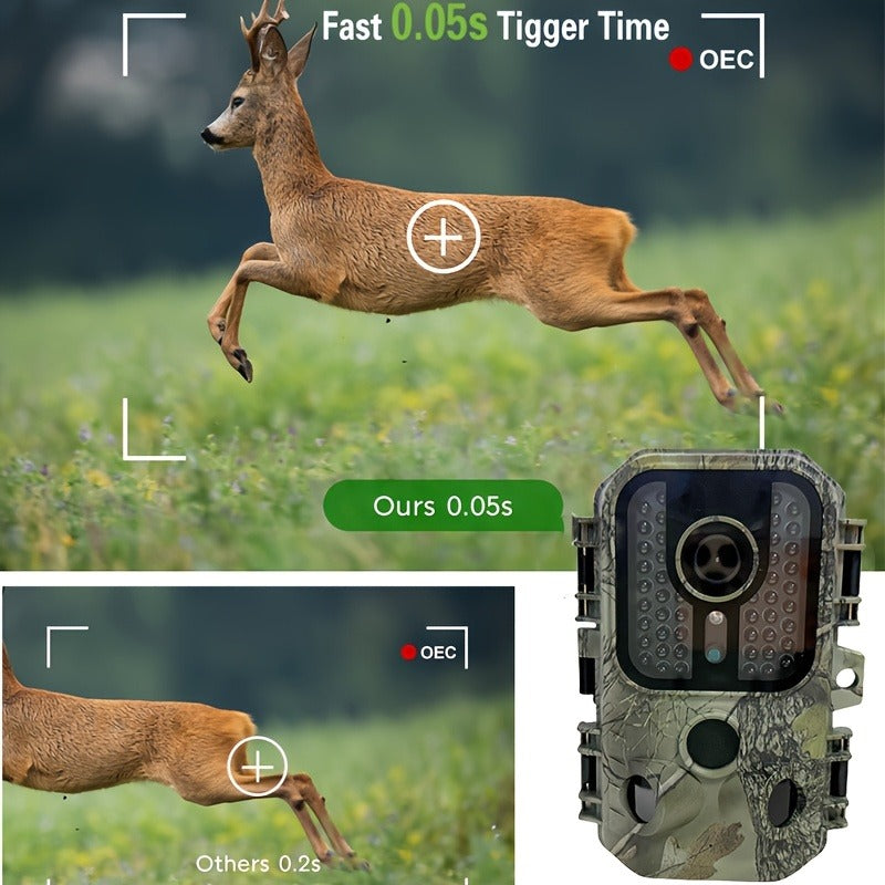 2.5K 1080P HD Game Cam, 0.3s Trigger Speed, 850nm IR, 60ft Detection Range, Motion Activated Wildlife & Hunting Camera with 32GB Memory Card – 30MP Trail - product image 5
