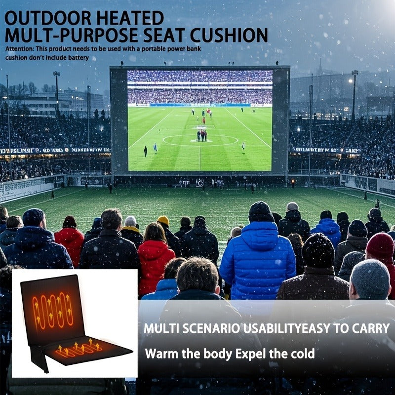 USB Heated Seat Cushion Foldable Heating Pad with 3 Adjustable Heat Modes – Travel-friendly Electric Warming Cushion for Stadium, Camping, Office & Outdoor - product image 6