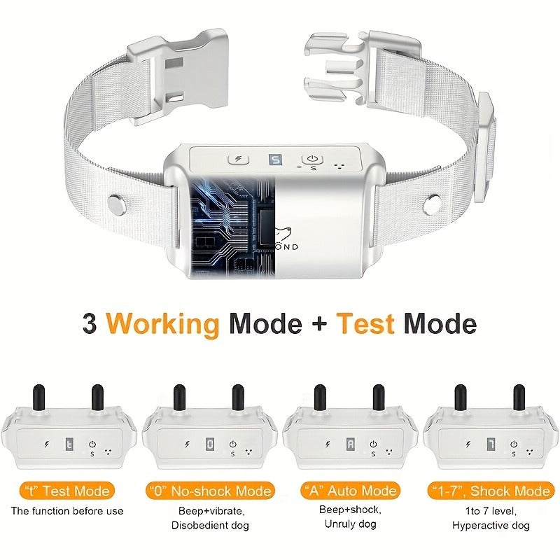 Anti-Barking Training Collar with 3 Sensitivity & 7 Intensity Levels, Beep & Vibration Modes for Small, Medium & Large Dogs – Bark Collar for Dogs - product image 7