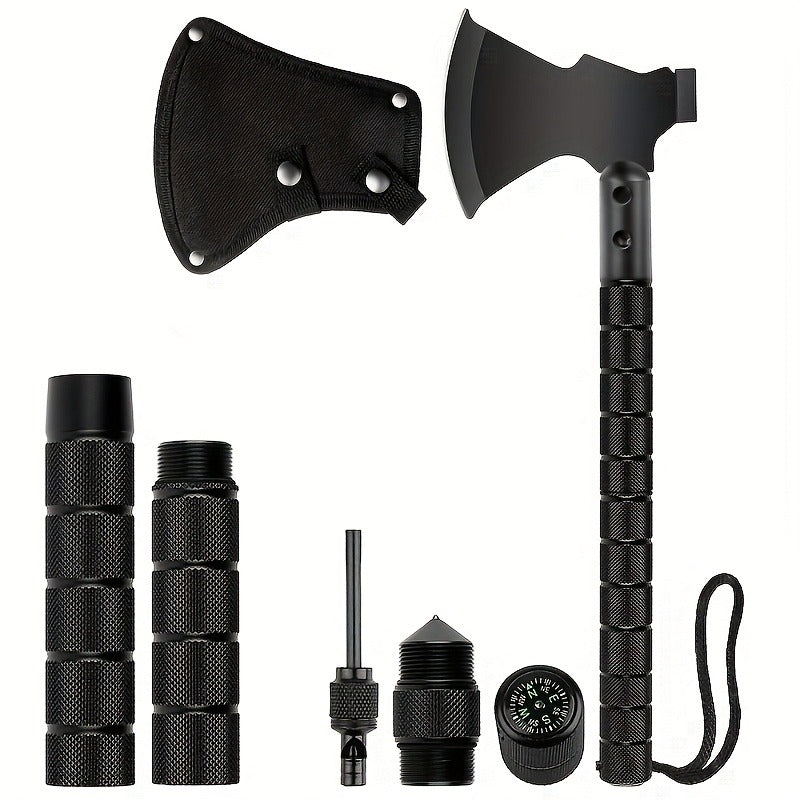 Survival Hatchet Camping Axe Multitool Folding Axe with Hammer Magnesium Fire Starter Flint Rod Emergency Breaching Tool for Camping Hiking Off-Road Outdoor - product image 8