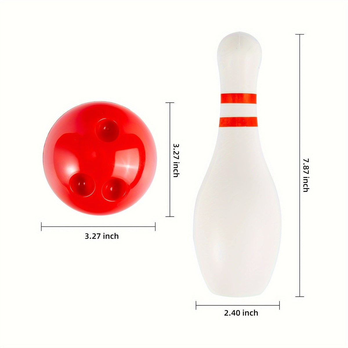 10 Pins & 2 Balls Indoor Outdoor Game Boys Girls Birthday Gift – Glow in the Dark Bowling Set for Kids