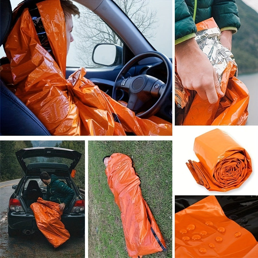 Emergency Sleeping Bag 4-Pack with Survival Whistles | Mylar Thermal Blanket Shelter Bag, Lightweight Waterproof Bivy Sack for Camping, Hiking, Backpacking - product image 8