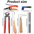Hoof Trimming Kit 9-Piece Professional Farrier Tools | 10" Carbon Steel Hoof Nippers, Shears, Nail Clipper, Mini Rasp & Hoof Knife for Horse & Goat | Complete - product image 5