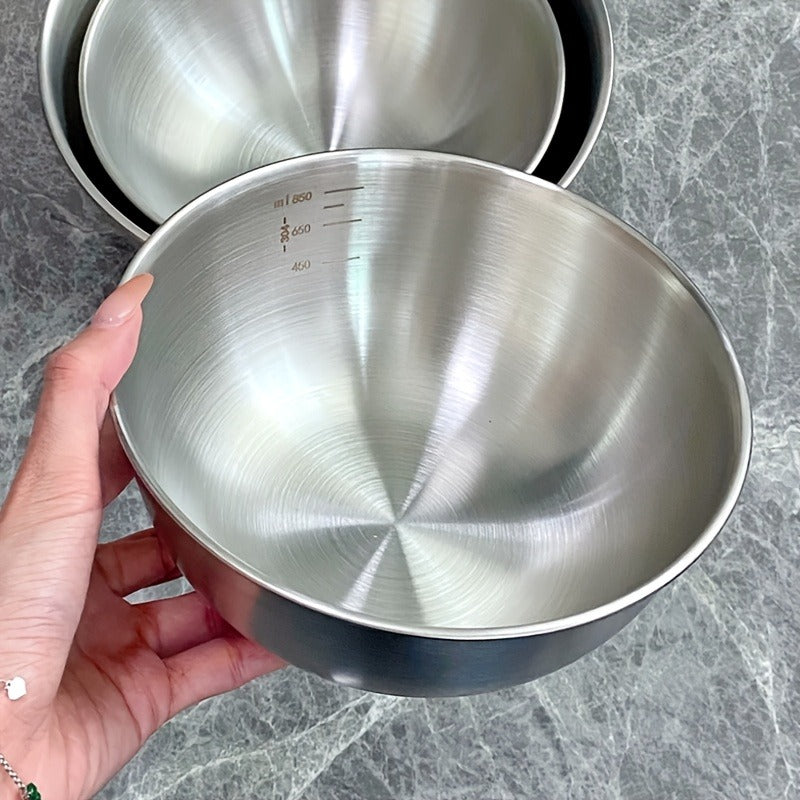 Stainless Steel Mixing Bowls Set of 3 – Dishwasher Safe, Long-lasting Metal Bowls – Nesting Kitchen Bowls for Cooking, Baking, Salad Prep & Food Storage