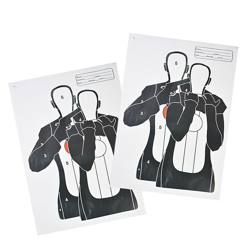 Shooting Target Paper 10 Pack 45x32cm Large Glossy – Archery Targets for Shooting Practice Accuracy Training – Skeleton Balloon Human Silhouette Target Sheets - product image 6