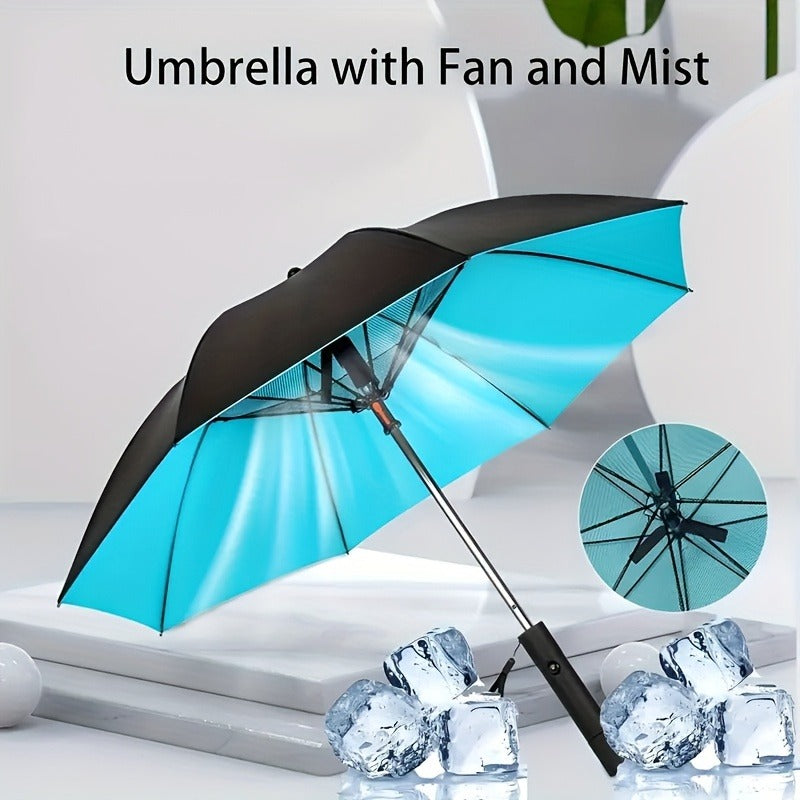 UV Protection Sun & Rain Umbrella with Black Vinyl Coating | 8-Rib Aluminum Frame Windproof Parasol for Outdoor Sun Protection, Sunny & Rainy Days, Includes Matching Water Bottle | Multiple Colors Available