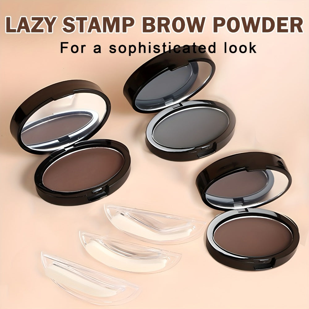 Waterproof Eyebrow Stamp Powder Kit Natural Arched Brow Shaping Long-Lasting Makeup for Women – Beginner Friendly Works on Dry & Oily Skin – Grey, Light Brown, Dark Brown Shades - product image 10