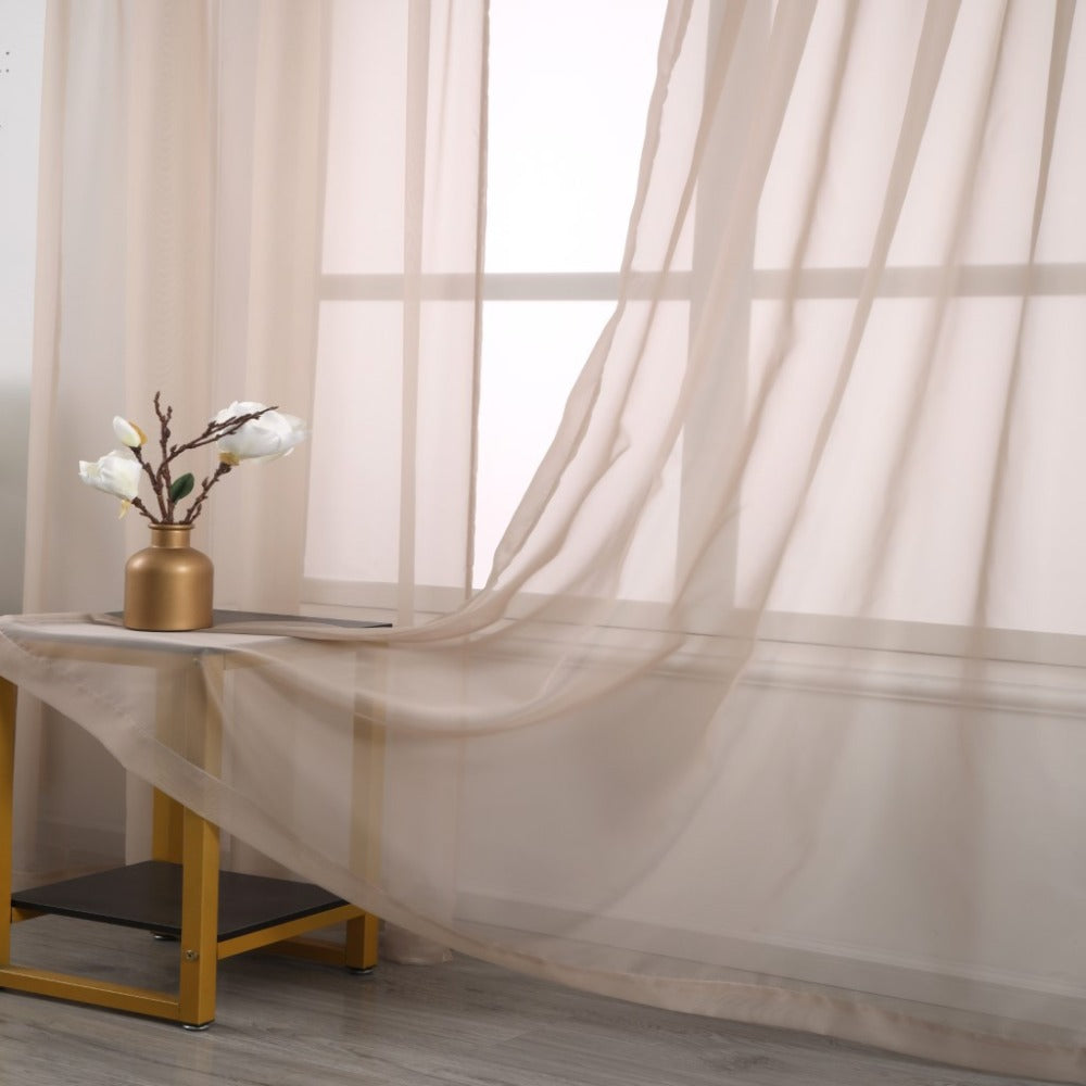 Sheer Curtains 2 Panels Rod Pocket – Light Filtering Privacy Window Drapes for Living Room Bedroom Modern Home Decor - product image 26