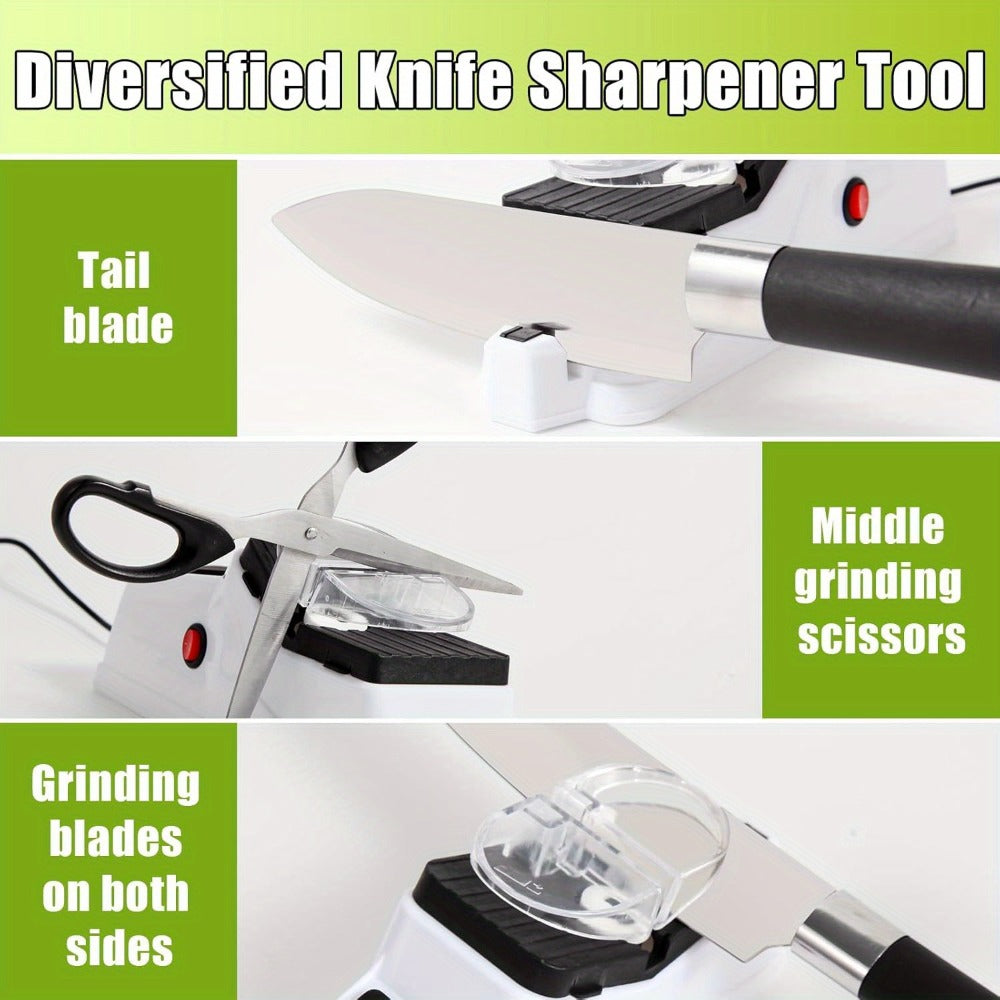 Electric Knife Sharpener with 5 Double-Sided Stones - USB Powered Professional Kitchen Knife Sharpener for Quick Sharpening & Polishing with Protective Cover - product image 7