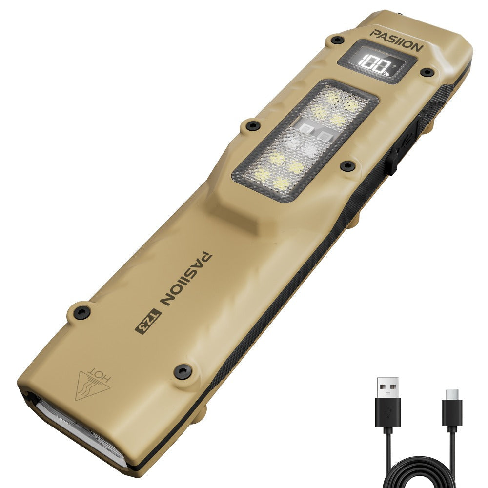 EDC Tactical Flashlight 1500 Lumen USB Rechargeable | Flat Slim Pocket Flashlight High CRI 5 Modes Red Warning Light | Camping Emergency Outdoor Work Gift for Men - product image 11