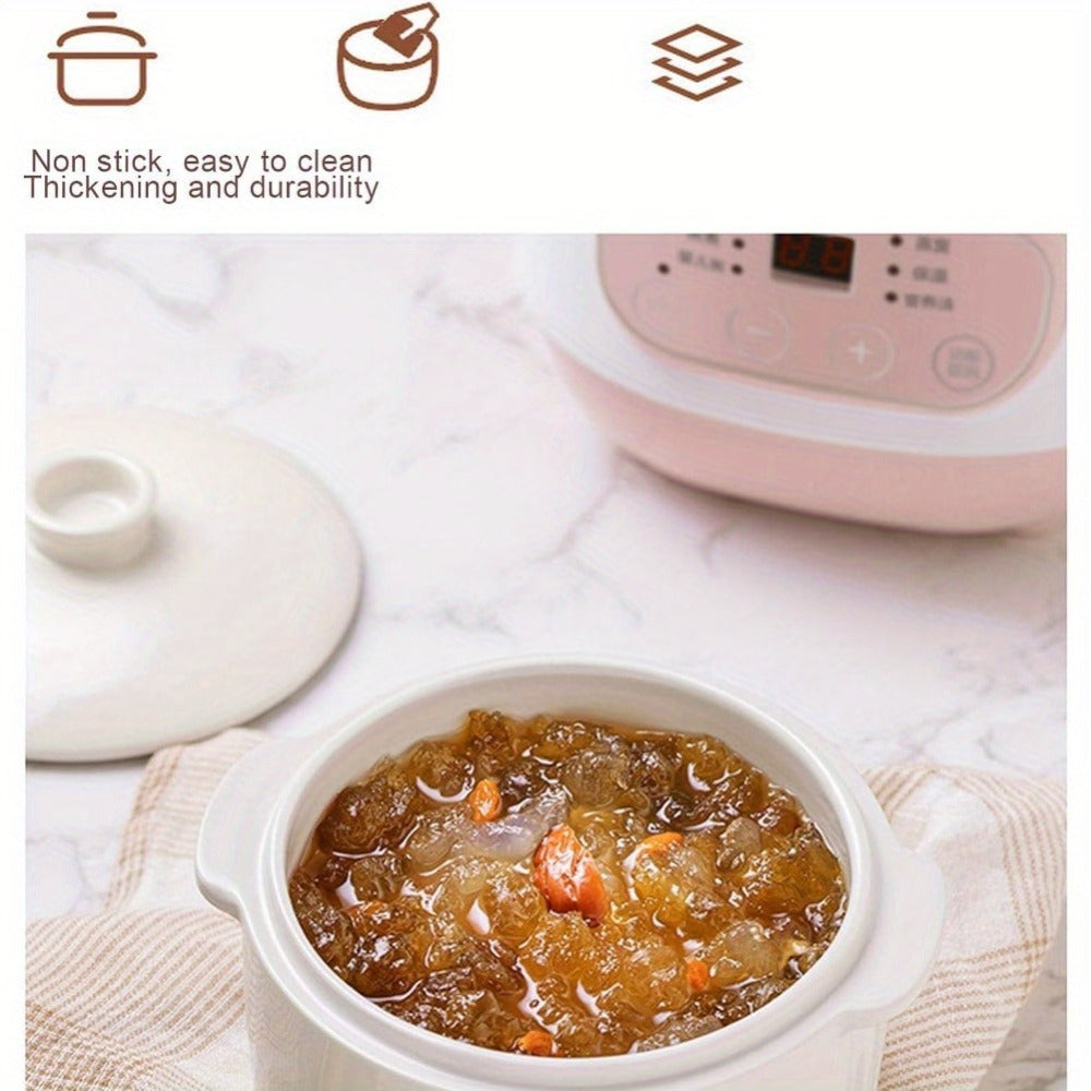 Electric Ceramic Stew Pot 1L 200W Anti Dry Burn 24H Intelligent Reservation Slow Cooker for Porridge Rice Soup Congee Small Family Individual Use - product image 7