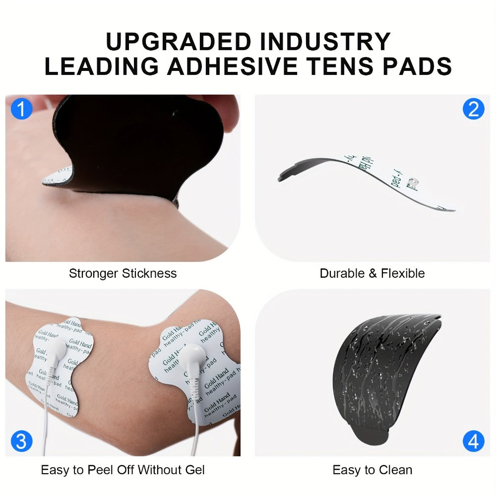 TENS EMS Electrode Pads 35mm Snap Reusable Replacement Pads Highly Conductive Latex Free Non-Irritating Gel for TENS EMS Muscle Stimulator Units 10 20 40 80 Pcs Options - product image 9
