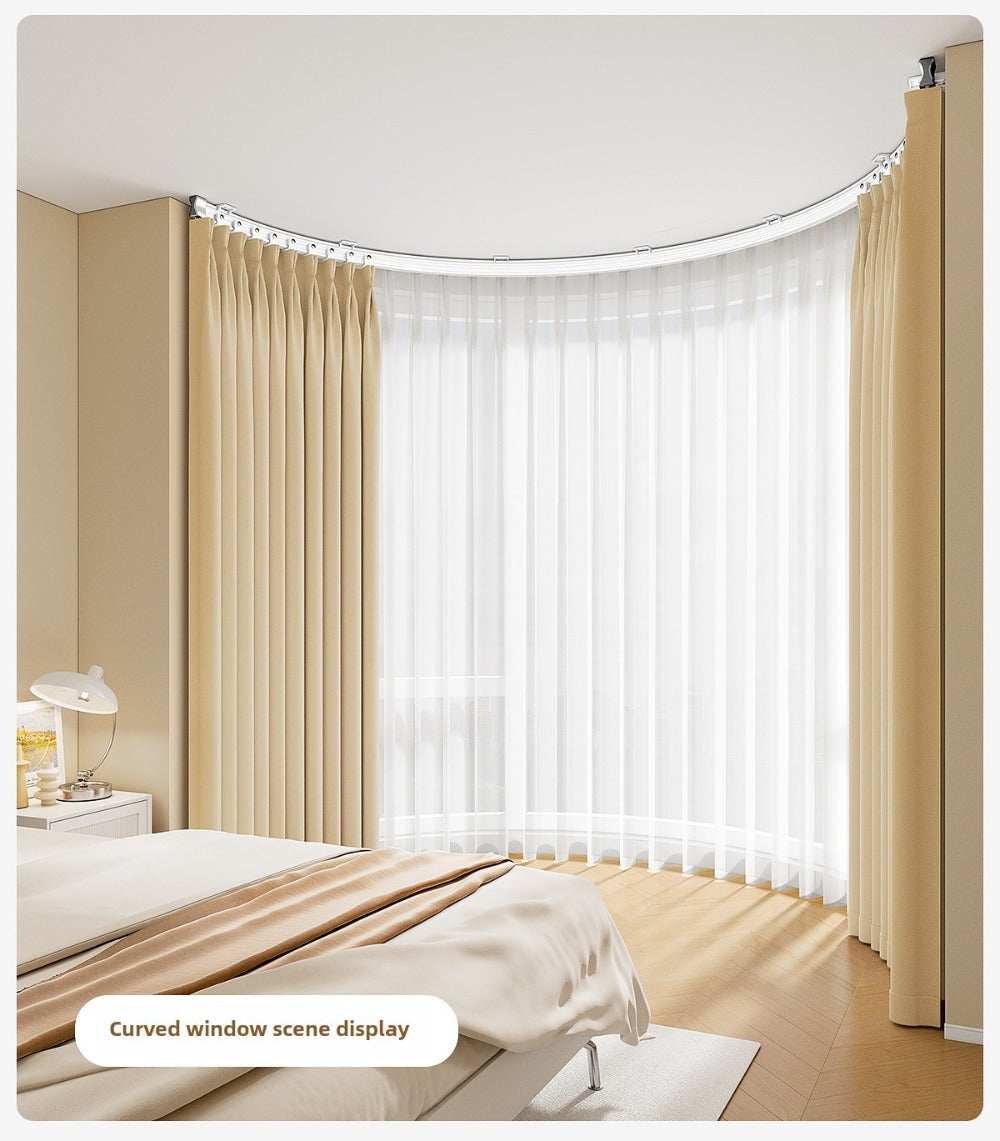 Flexible Curtain Rail Track – Bendable PVC Ceiling Mount Curtain Rod for Bay Window, Bathroom & Home Decor, Trim-to-Fit Monorail Curtain Track System - product image 32