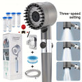Filtered Handheld Shower Head High Pressure 4 Spray Modes ON/OFF Switch with Hose 5 Filter Elements Pet Shower - product image 16