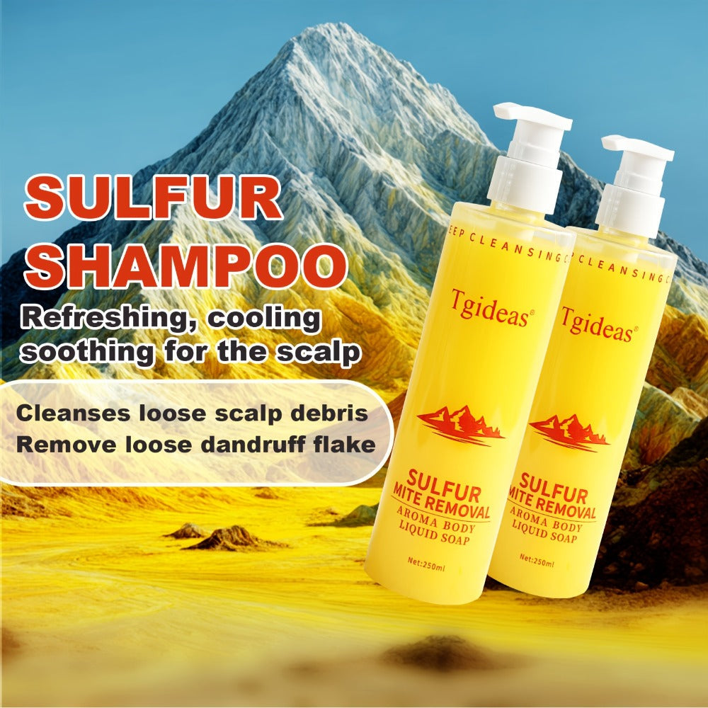 Sulfur Shampoo & Body Wash 2-in-1 Set — Scented Sulfur Soap Cleansing Liquid for Gentle Daily Scalp Purifying & Full Body Cleansing | Creamy Lather Formula | 2 Bottles | Family Hou - product image 6