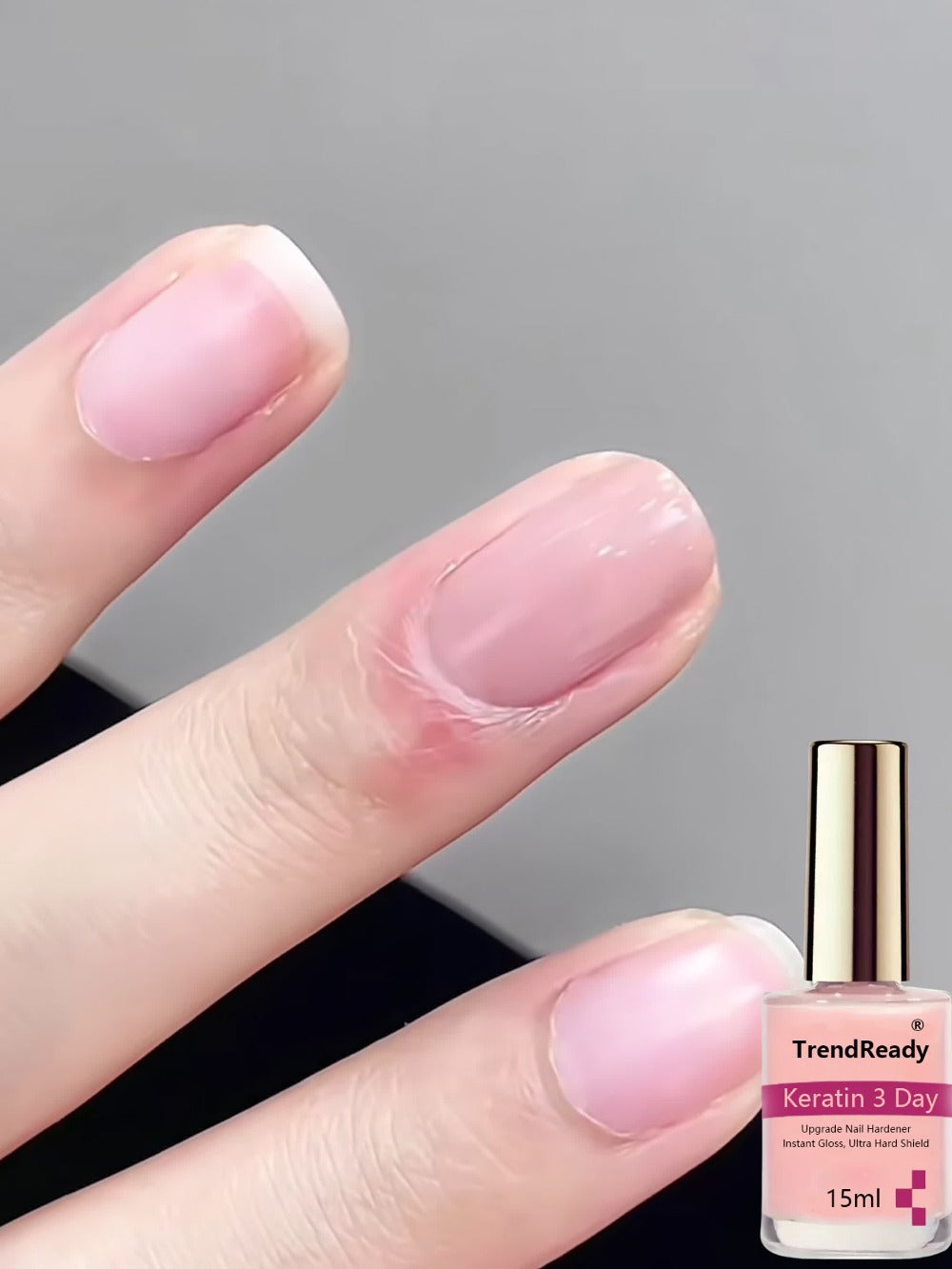 Nail Strengthener 2 Pack 4-in-1 Natural Protein Hardener — Extra Strong Fast Drying Nail Growth Treatment Base Coat for Weak Brittle Splitting Nails, Women Men All Nail Types - product image 12