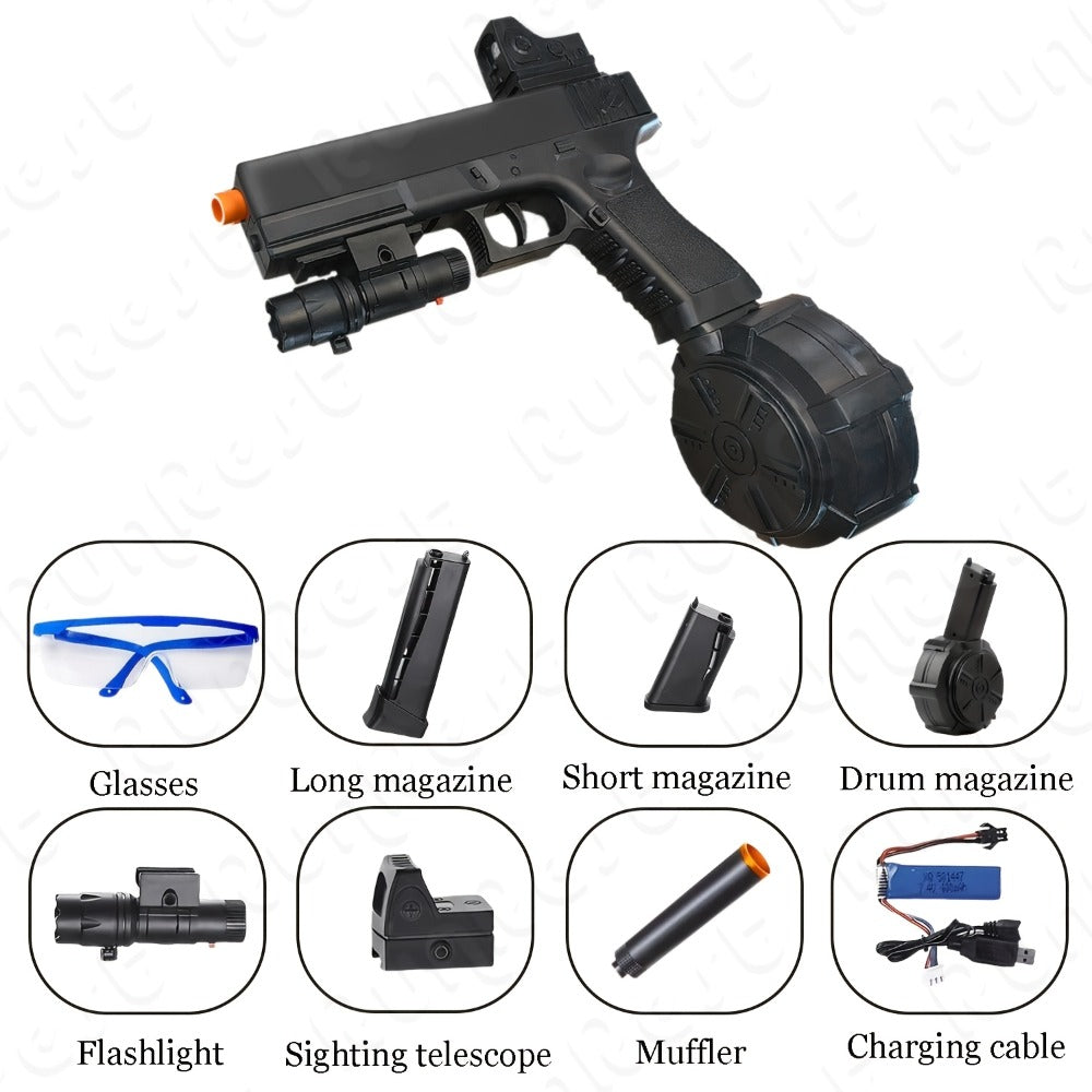 High-Power Electric Gel Blaster Auto Shooting Toy | Rechargeable, Long Battery Life, ABS Travel-friendly Build, Outdoor Indoor Team Battle Game for Ages 12+ - product image 2