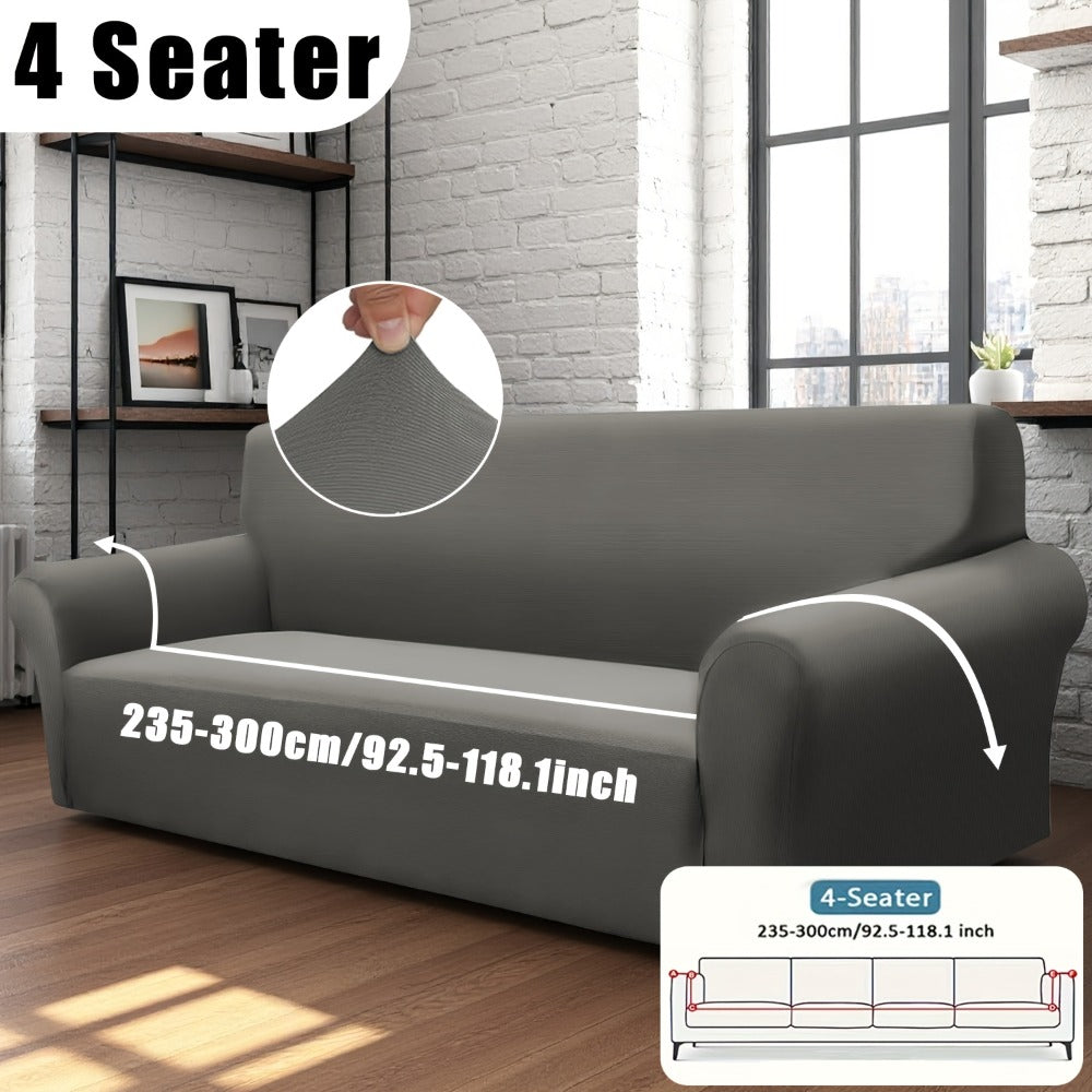 Stretch Sofa Cover Elastic Band | Milk Fiber Fabric Slipcover, Machine Washable Polyester Spandex, 1 to 4 Seater Armchair Couch Cover, Red Gray Blue Black Coffee, Home Decor - product image 17