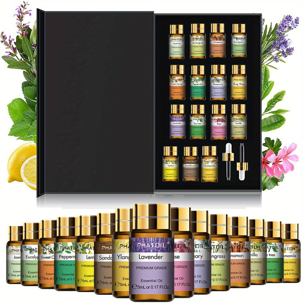 Essential Oil Kit 15pcs – 5ml Aromatherapy Gift Set for Diffuser, Humidifier & Candle Making | Mother's Day, Christmas, Valentine's Day Gift - product image