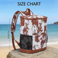Insulated Cooler Backpack 30-Can Capacity – Leopard Print Carry-along Lunch Bag with Mesh Side Pockets & Adjustable Straps – Camping – Leakproof Thermal Cooler for Beach – Picnics – Hiking & Outdoor Travel