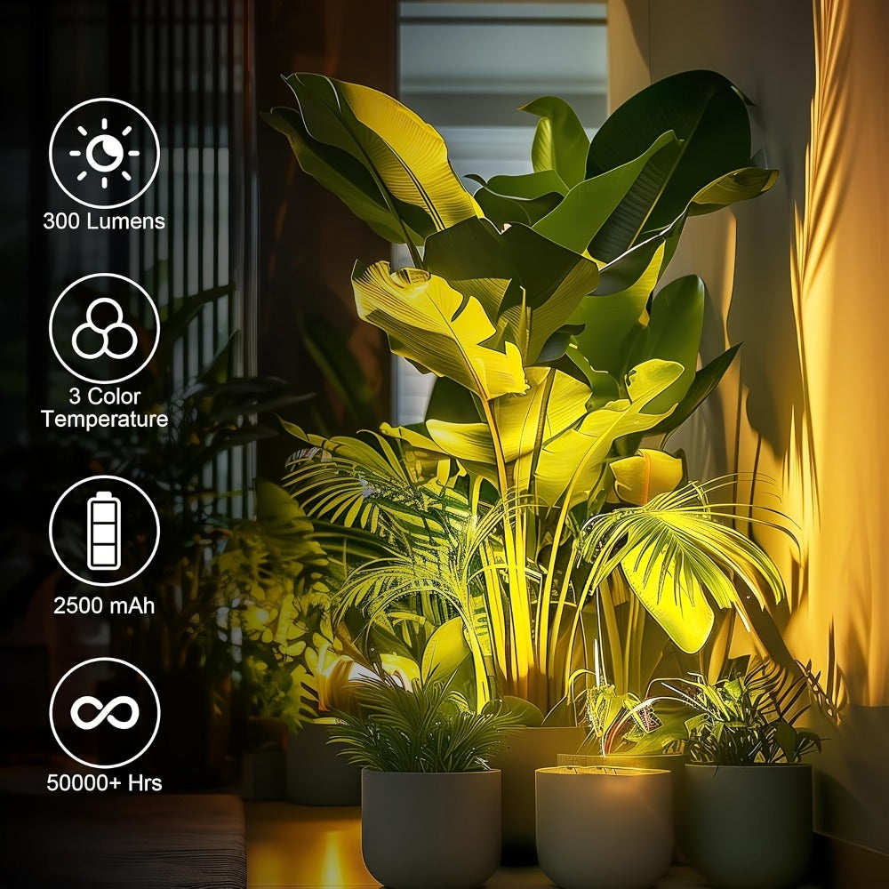 Rechargeable Indoor Spotlight LED – 3-Color Dimmable with Remote & Timer, 350° Adjustable, 2500mAh Battery, Magnetic Base Wall Accent Light for Pictures, Plants & Artwork (White /  - product image 14