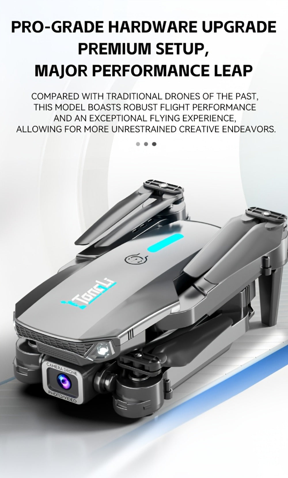 Beginner Vlogging Aerial Photography Quadcopter Gift for Kids Teens Adults | Foldable HD Camera Drone Free Storage Bag USB-C Charging 3D Flips Single or Dual - product image 19