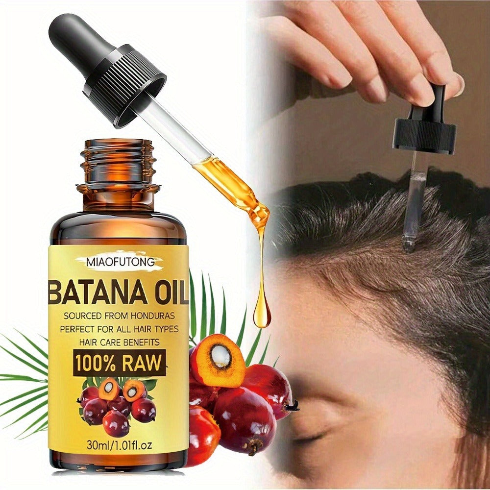 Batana Oil 30ml Cold-Pressed — Multi-Use Hair Growth & Scalp Strengthening Oil for Hair, Eyelashes & Eyebrows | Repairs Damage, Soothes Dry Scalp & Adds Shine | All Hair Types Unis - product image