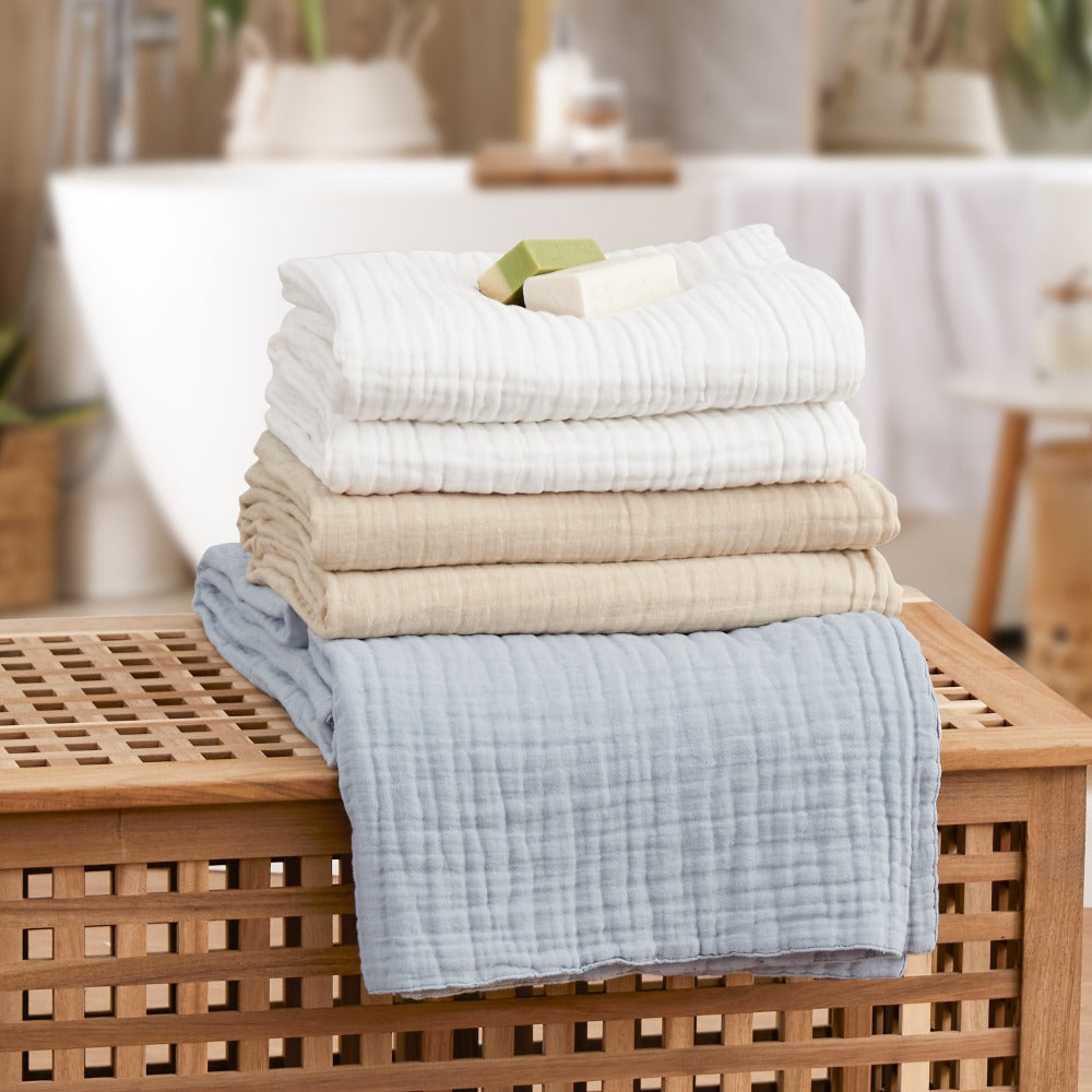 6-Layer Gauze Blanket 100% Muslin – Lightweight Breathable Cotton Throw for Couch & Bed, All Season Adult Blanket, 4 Colors - product image 13