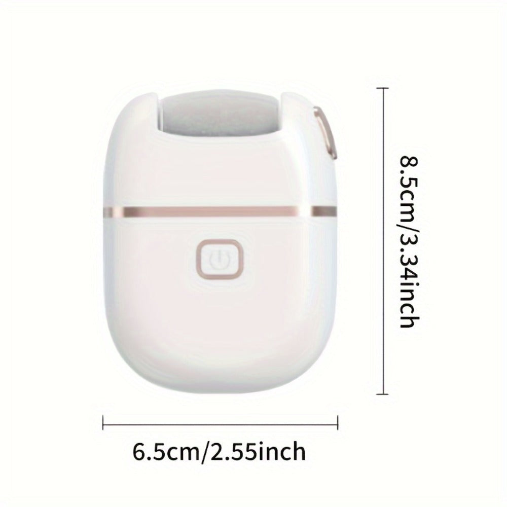 Electric Foot Callus Remover Rechargeable with 2 Roller Heads - Portable Dead Skin Scrubber Pedicure Tool for Smooth Soft Feet Cracked Heel Repair Home Professional Foot Care Kit,  - product image 2