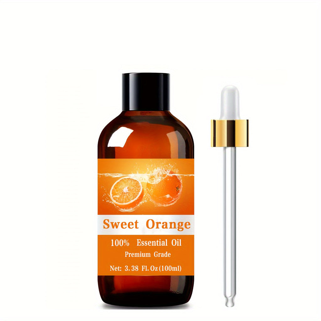 Sweet Orange Essential Oil 100ml — Pure Citrus Aromatherapy Oil for Diffuser, Massage, Hair Care & Skin Moisturizing, Uplifting Scent Gift for Women and Men - product image 8