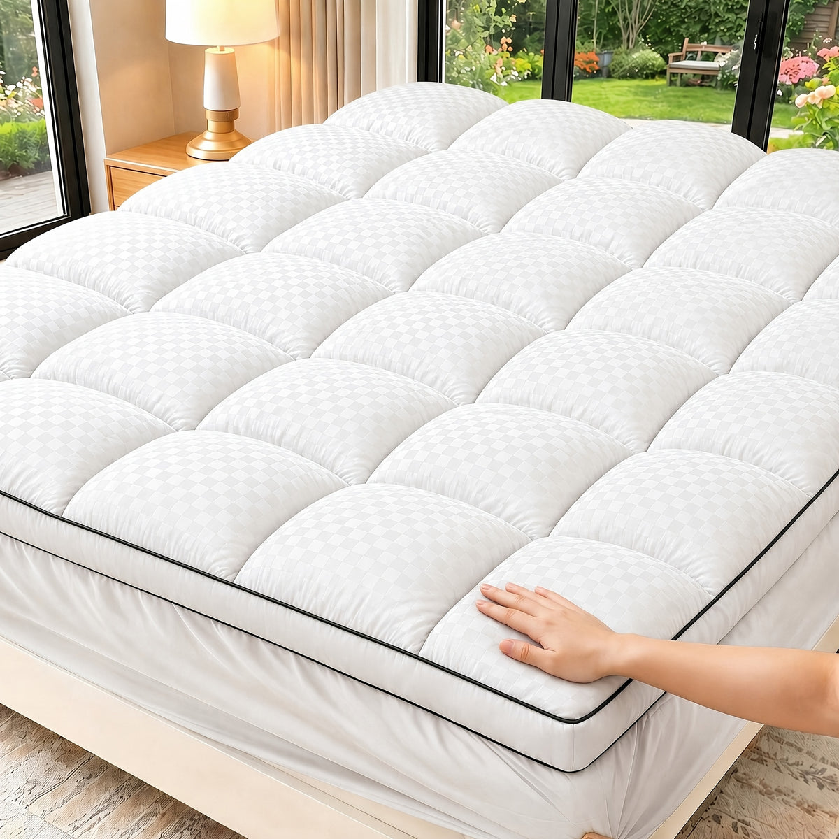 Luxury Soft Buffer Mattress Pad, Non Slip Fully Enclosed Edge Design, Anti Collision Anti Knock, Gap Filling for Safer Sleep, Suitable for Home Bedrooms and - product image 3