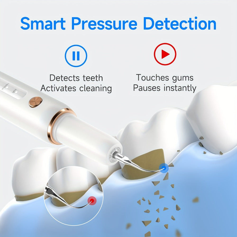 Ultrasonic Tartar Remover Electric Tooth Cleaner 5-Speed IPX6 Waterproof USB Rechargeable Dental Scaler with LED Light Mirror 2 Tips Plaque Stain Removal Tool for Home Oral Care Ad - product image 6