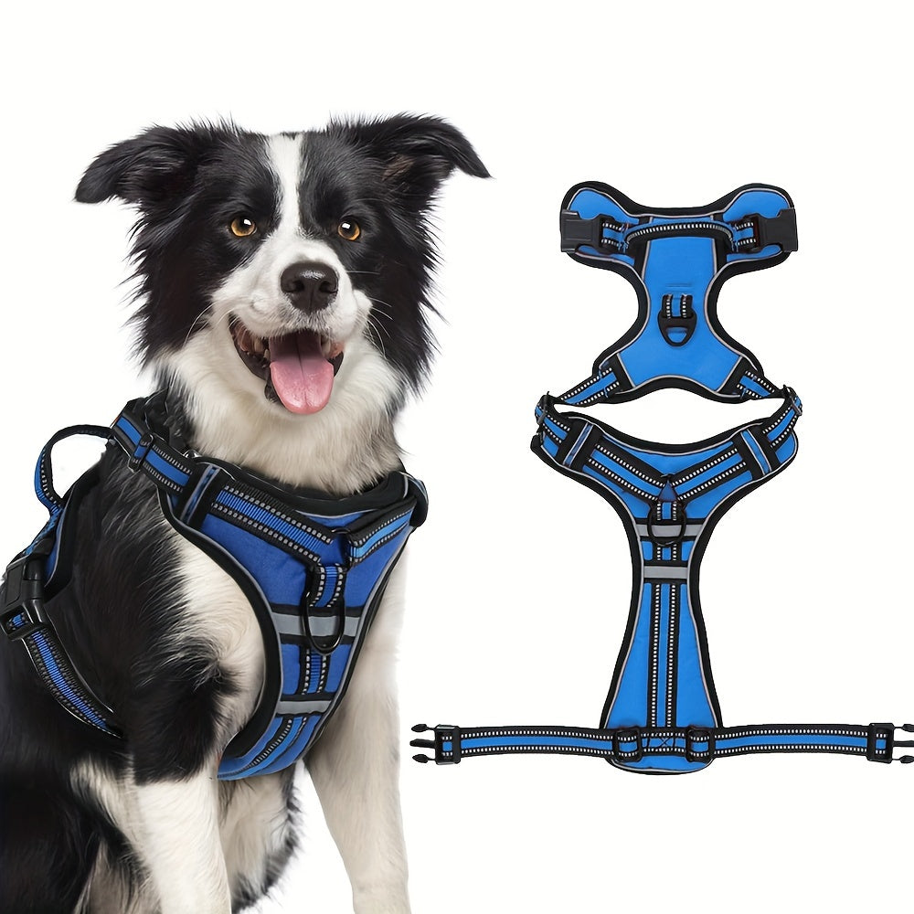 Heavy Duty Reflective Vest for Small Medium Large Dogs Walking Training – No Pull Dog Harness with Front Clip & Handle - product image