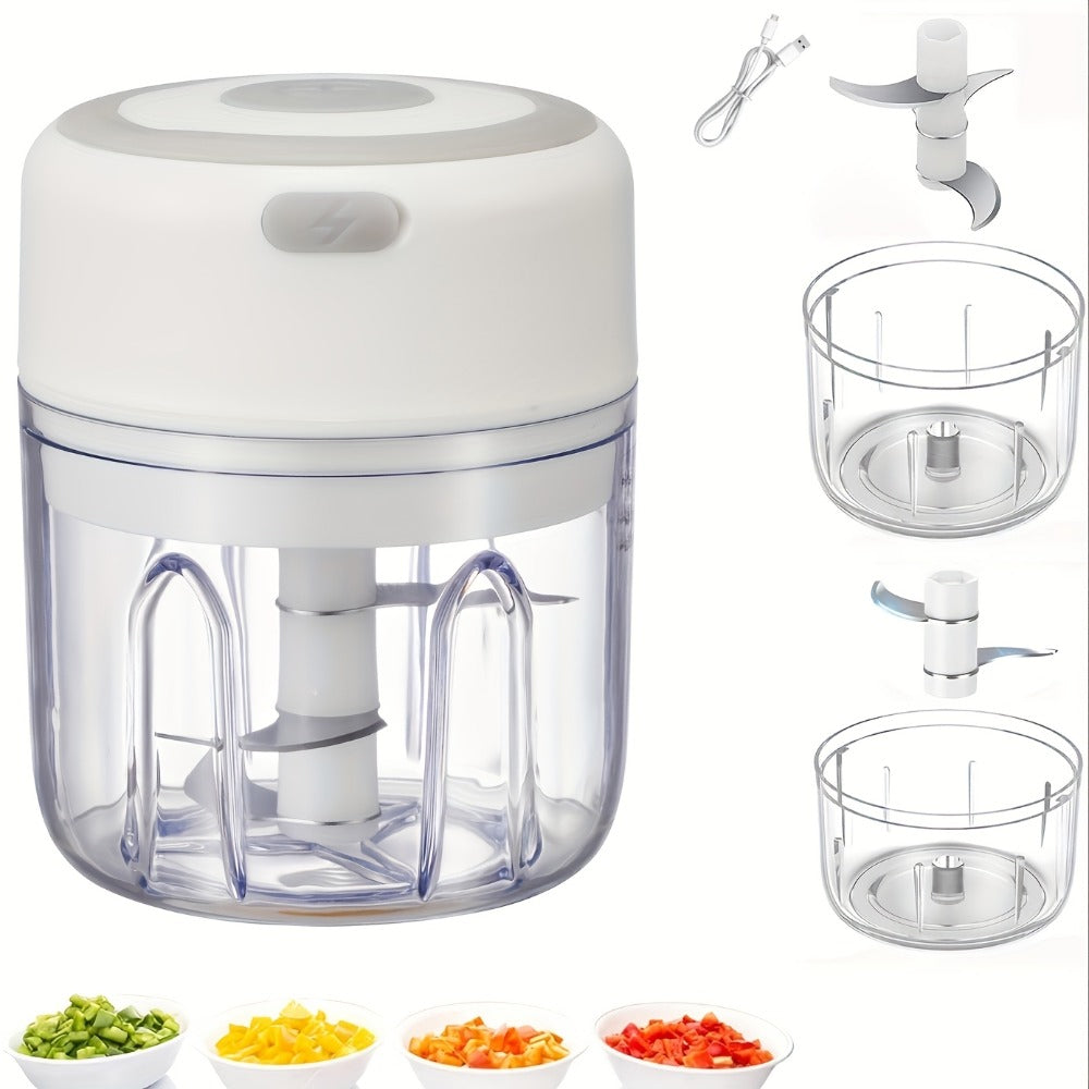 Electric Food Chopper Mini Garlic Crusher USB Rechargeable Meat Grinder 3.38oz 8.45oz Portable Wireless Kitchen Tool - product image 7