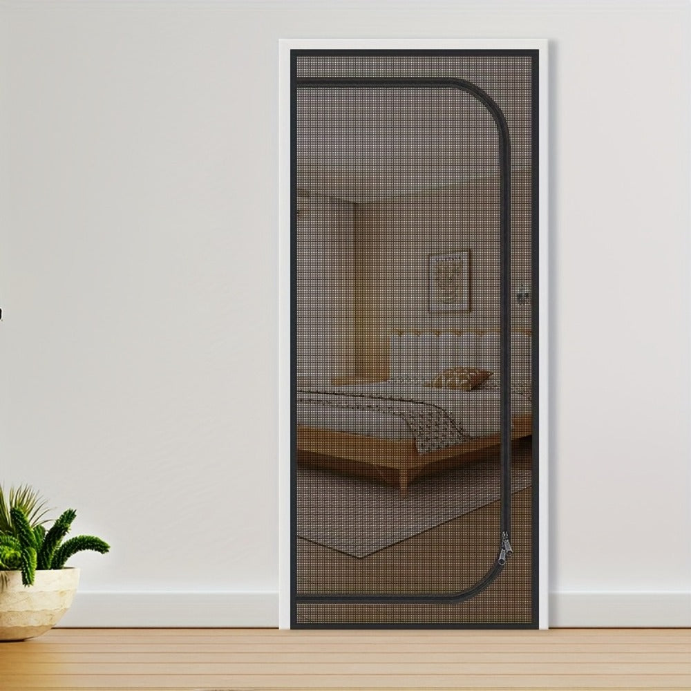 Cat Proof Door Curtain Pet Gate - Double Stitched Durable Scratch-Resistant Screen, Indoor Cat Barrier Door Cover for Doorways, Multiple Sizes, White & Black, Keep Cats In or Out o - product image 5