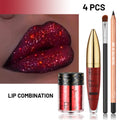 Metallic Glitter Lip Kit 4-Piece – Sparkling Lip Liner, High-Shine Lip Gloss, Chunky Glitter & Lip Brush Combo for Party, Festival, Rave & Holiday Makeup, Gift for Women - product image 8