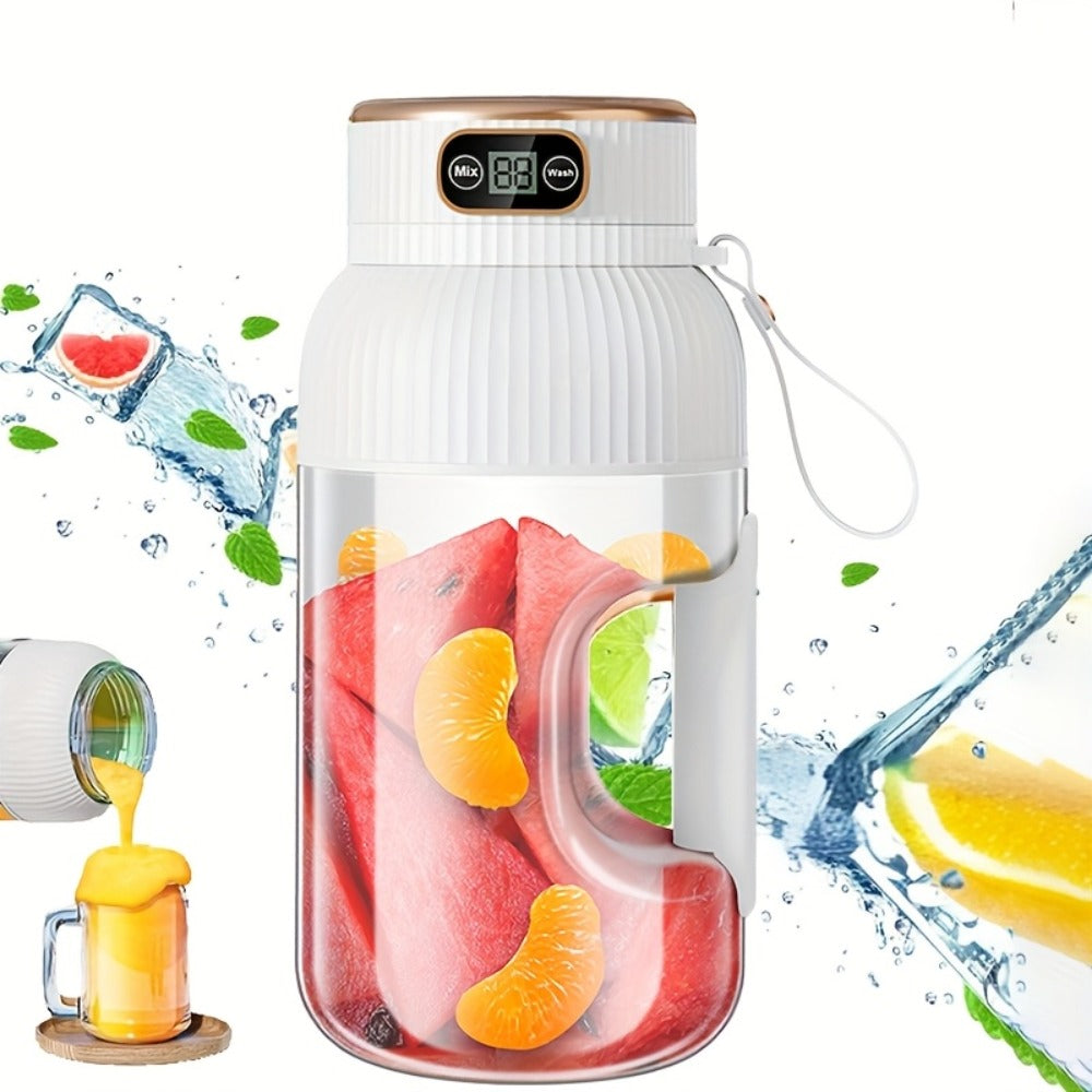 Portable Blender Personal Juicer Cup - Upgraded 10-Blade USB Rechargeable Smoothie Blender for Fruits, Vegetables & Milkshakes, Large Capacity, Digital Display, Travel Cover, Sport - product image 10