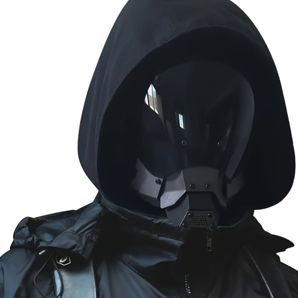 Breathable Sci-Fi Half Mask for Halloween Cosplay Rave Bar Club Music Festival Photo Prop Cool Gift | Cyberpunk Futuristic Face Mask for Men & Adults