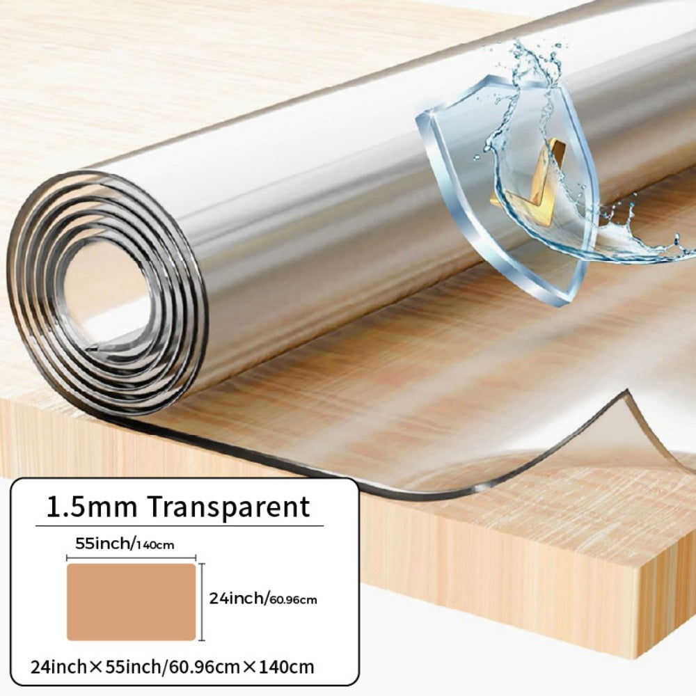 Clear PVC Tablecloth Table Protector 1.5mm Thick Transparent Table Cover Heat Resistant Scratch Resistant Waterproof Desk Mat for Dining Table Home Office Restaurant Coffee Table M - product image 21