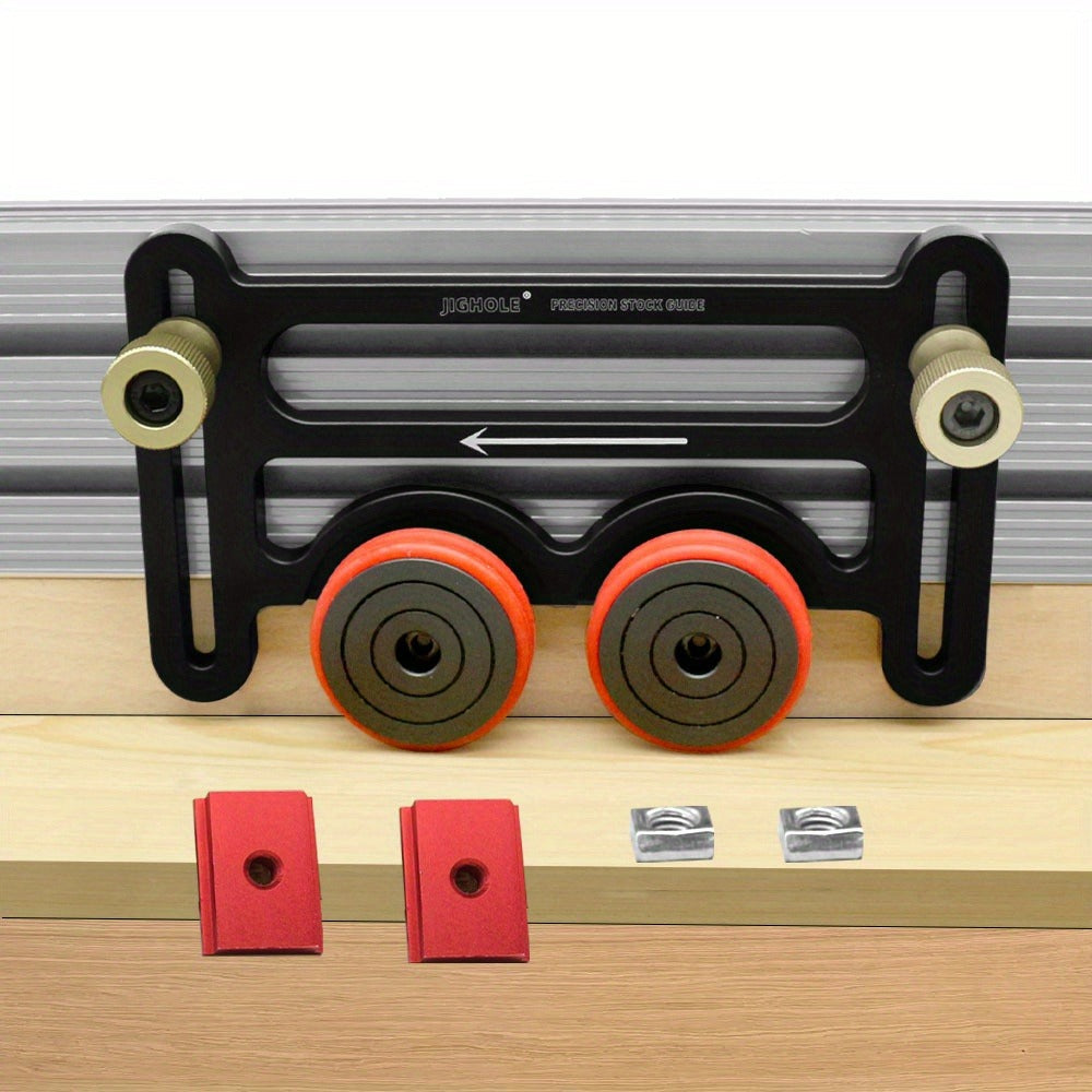 Feather Board Roller Guide for Table Saw – Aluminum Alloy One-Way Safety Stock Feeder with T-Track Mount, Anti-Kickback Woodworking Press Guide Tool - product image 9