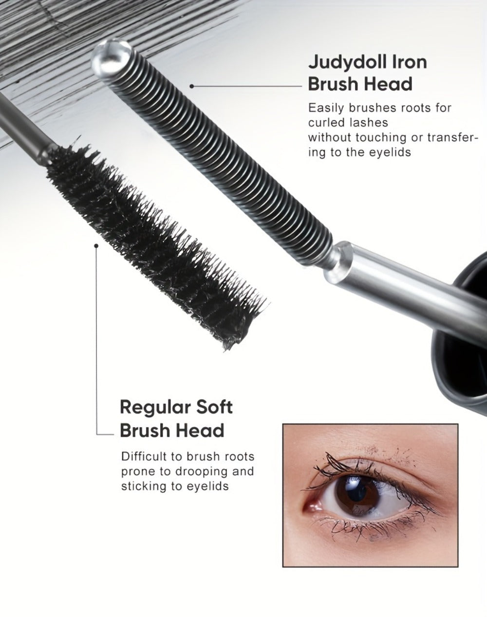 3D Curling Mascara Waterproof Volumizing Lengthening Smudge-Proof Nourishing Eyelash Wand Long-Lasting Black Brown Korean Makeup Style for All Eye Types Women - product image 19