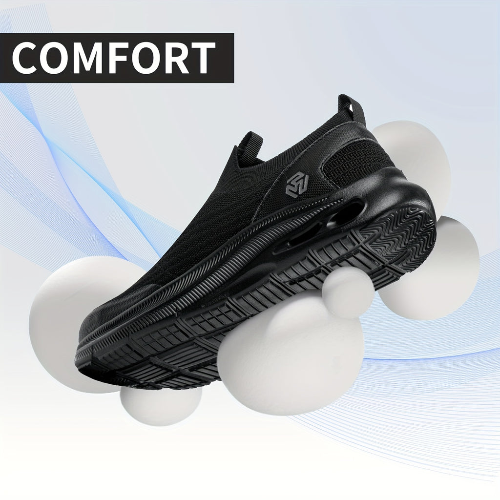 Men's Lightweight Slip-On Steel Toe Work Shoes - Comfortable Sneakers, Puncture-Resistant Loafers, Work Shoes for Men, Available in Black/Grey/Blue, Sizes US - product image 10