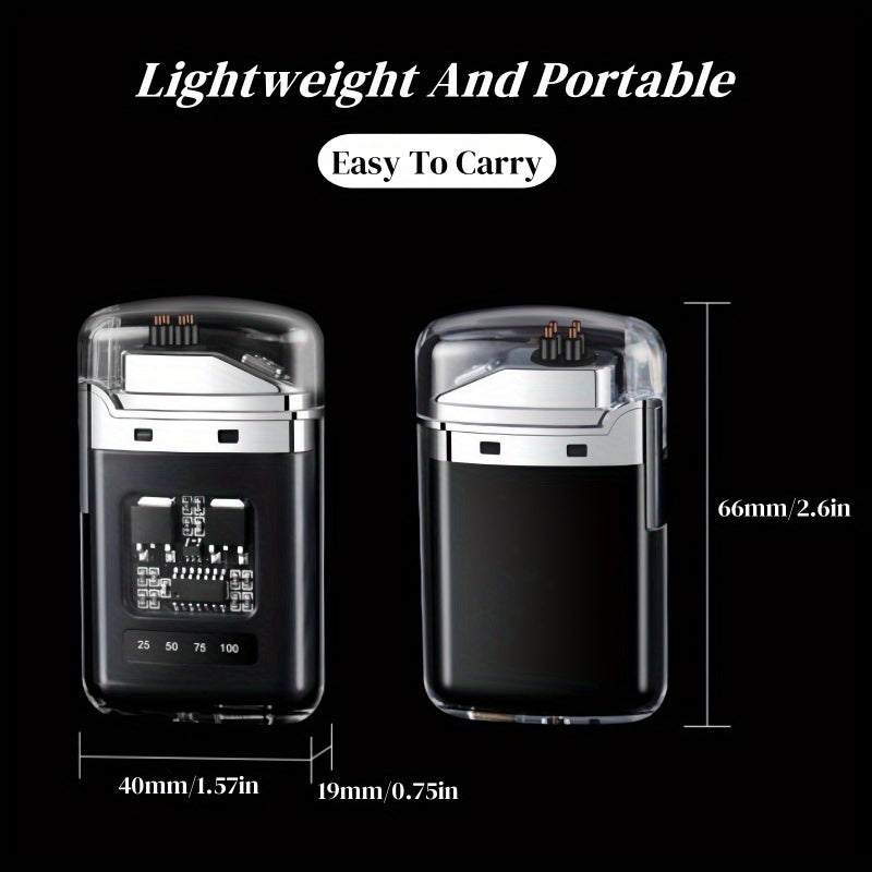 USB-C Rechargeable Plasma Lighter, Windproof Flameless Double Arc Electric Lighter with LED Battery Display, Transparent Portable Lighter for Candles, Camping - product image 19