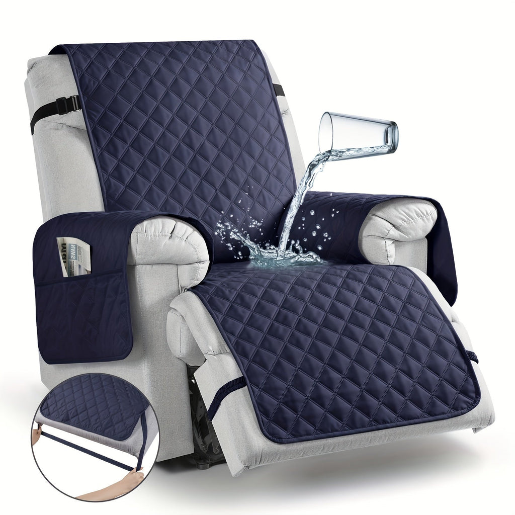 Waterproof Recliner Chair Cover with Pocket | Non-Slip Washable Reclining Sofa Protector for Dogs Cats, Adjustable Strap - product image 15
