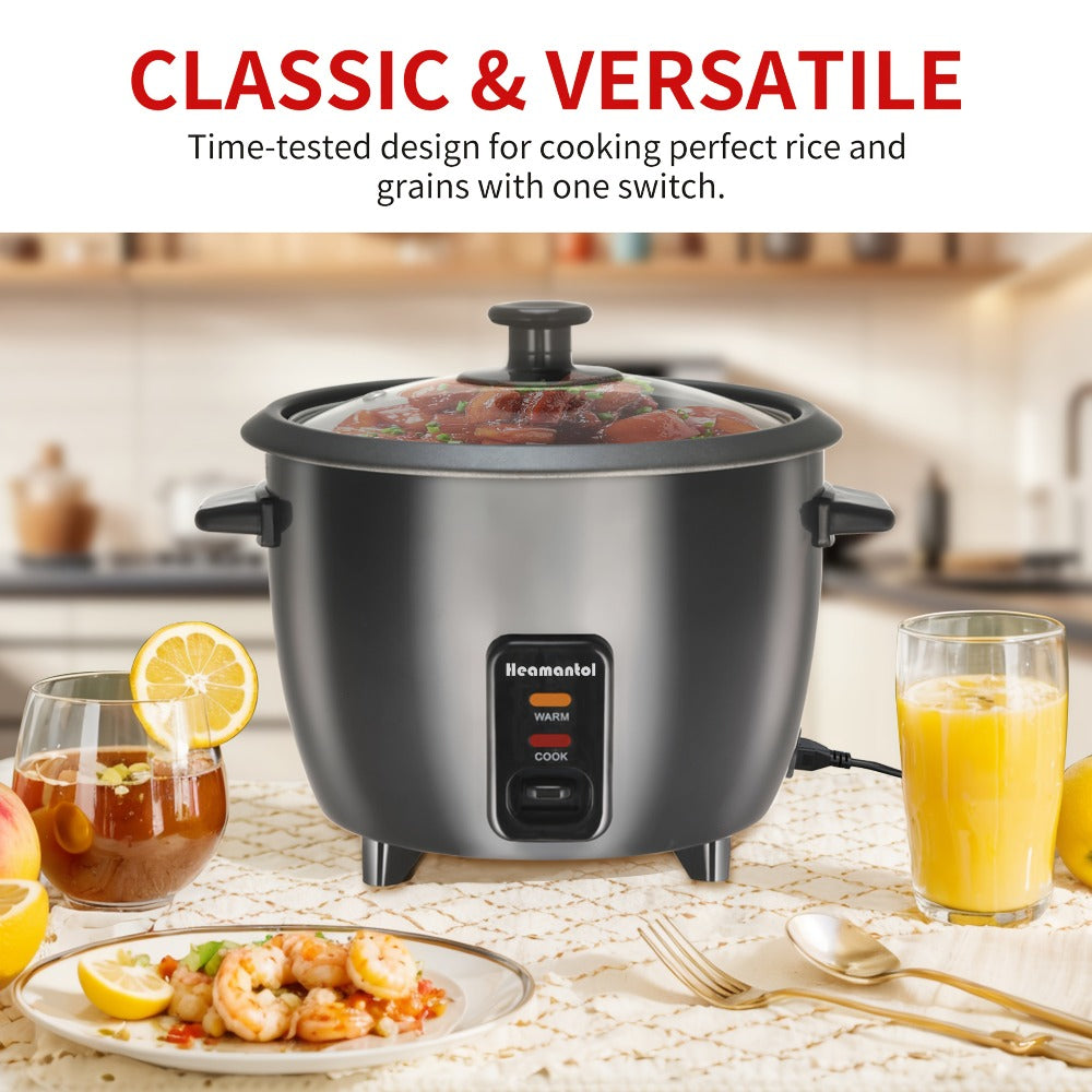 Rice Cooker & Yogurt Maker 1.5Qt – 6-Cup Non-Stick Electric Rice Cooker with Auto Keep Warm, One-Touch, Stainless Steel Liner, Steamer for Rice, Oatmeal, Soup & Yogurt - product image 4