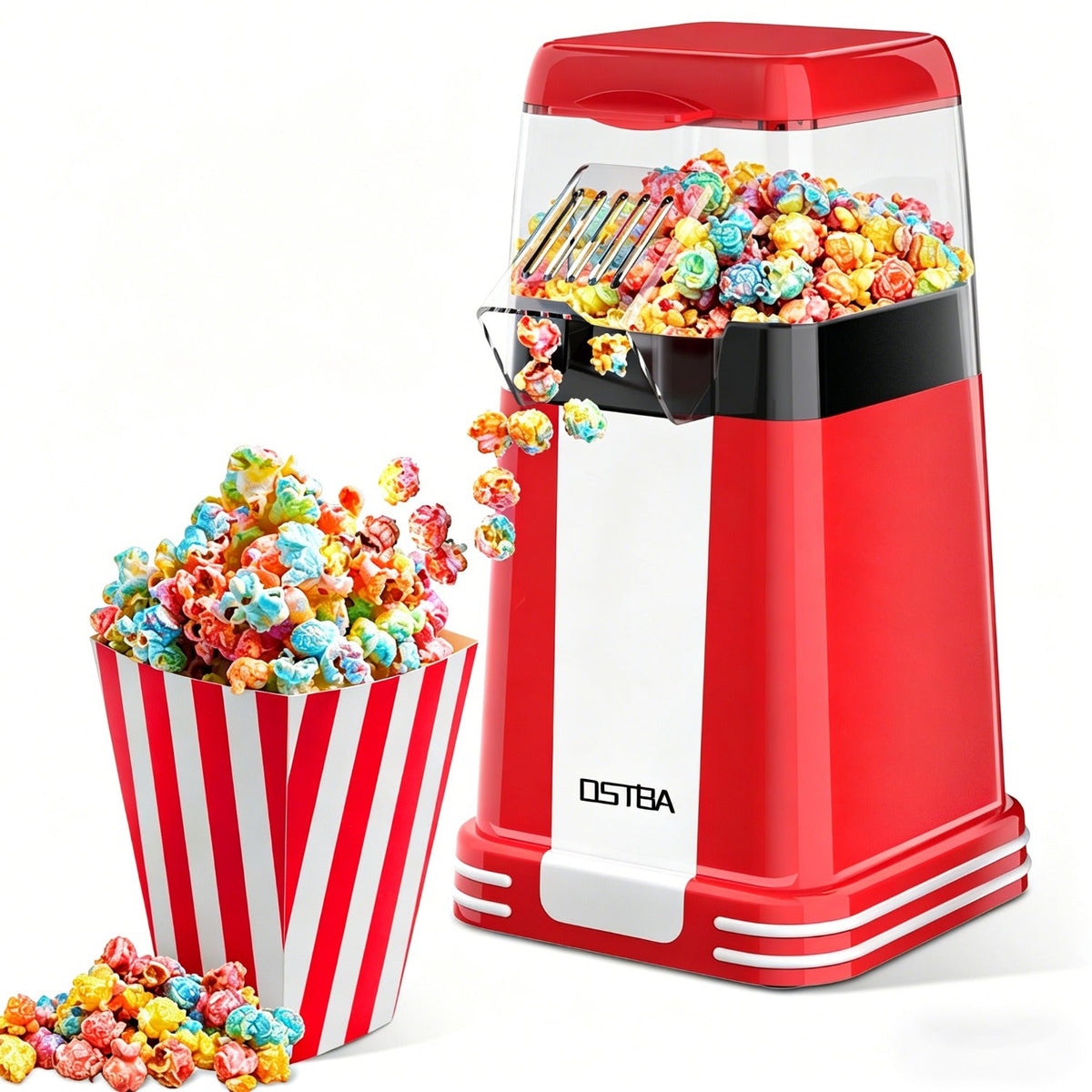 Hot Air Popcorn Popper Maker 16 Cups – Oil-Free Electric Popcorn Machine with Measuring Cup for Kernels & Butter Melting, Healthy Family Snack - product image 8