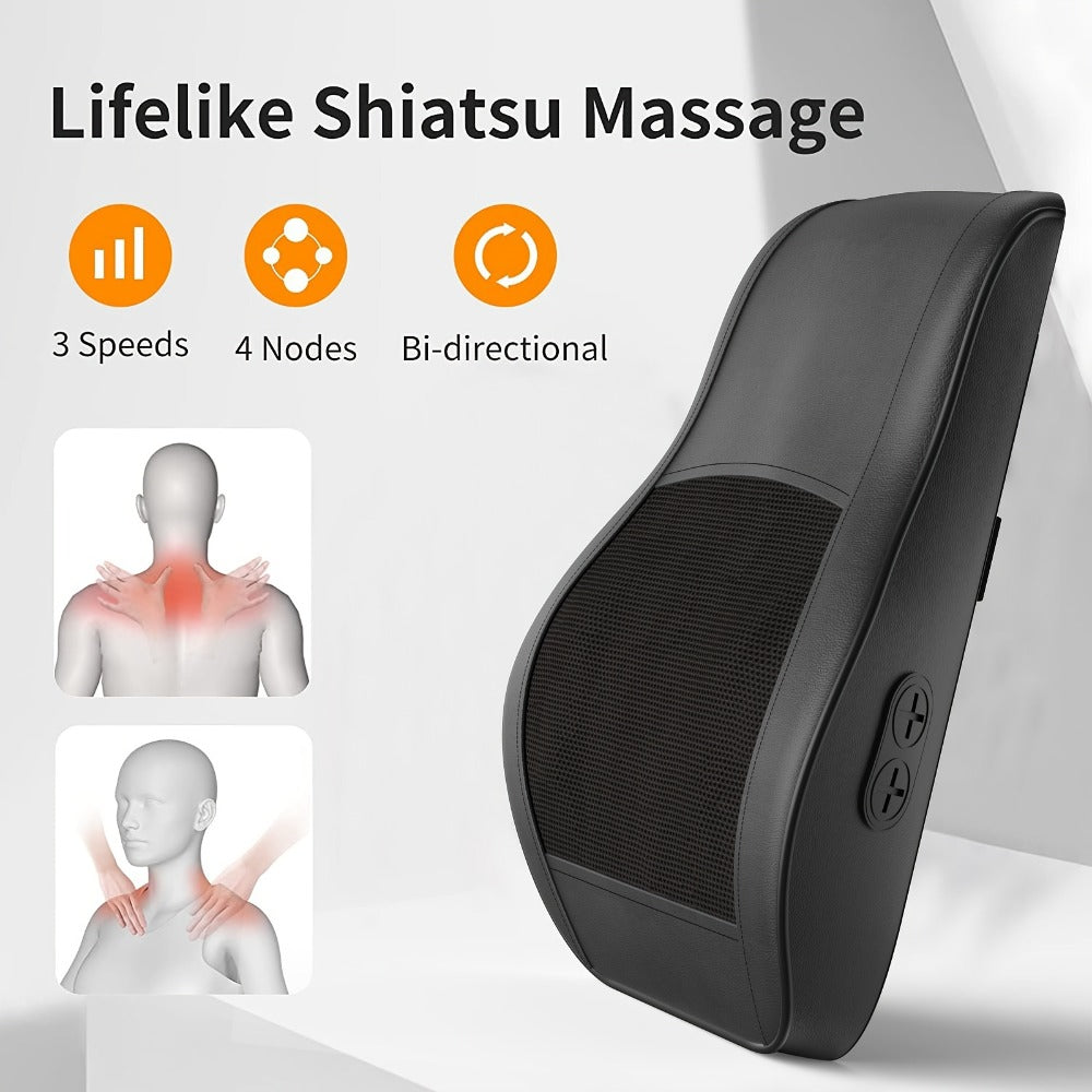 Shiatsu Back Massager with Heat Deep Tissue 3D Kneading for Neck Shoulder Back 3 Massage Modes 2 Heating Levels Electric Body Massager Gift for Mom Dad Women - product image 5