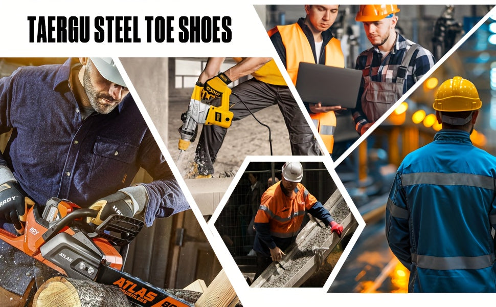 Men's Lightweight Slip-On Steel Toe Work Shoes - Comfortable Sneakers, Puncture-Resistant Loafers, Work Shoes for Men, Available in Black/Grey/Blue, Sizes US - product image 19